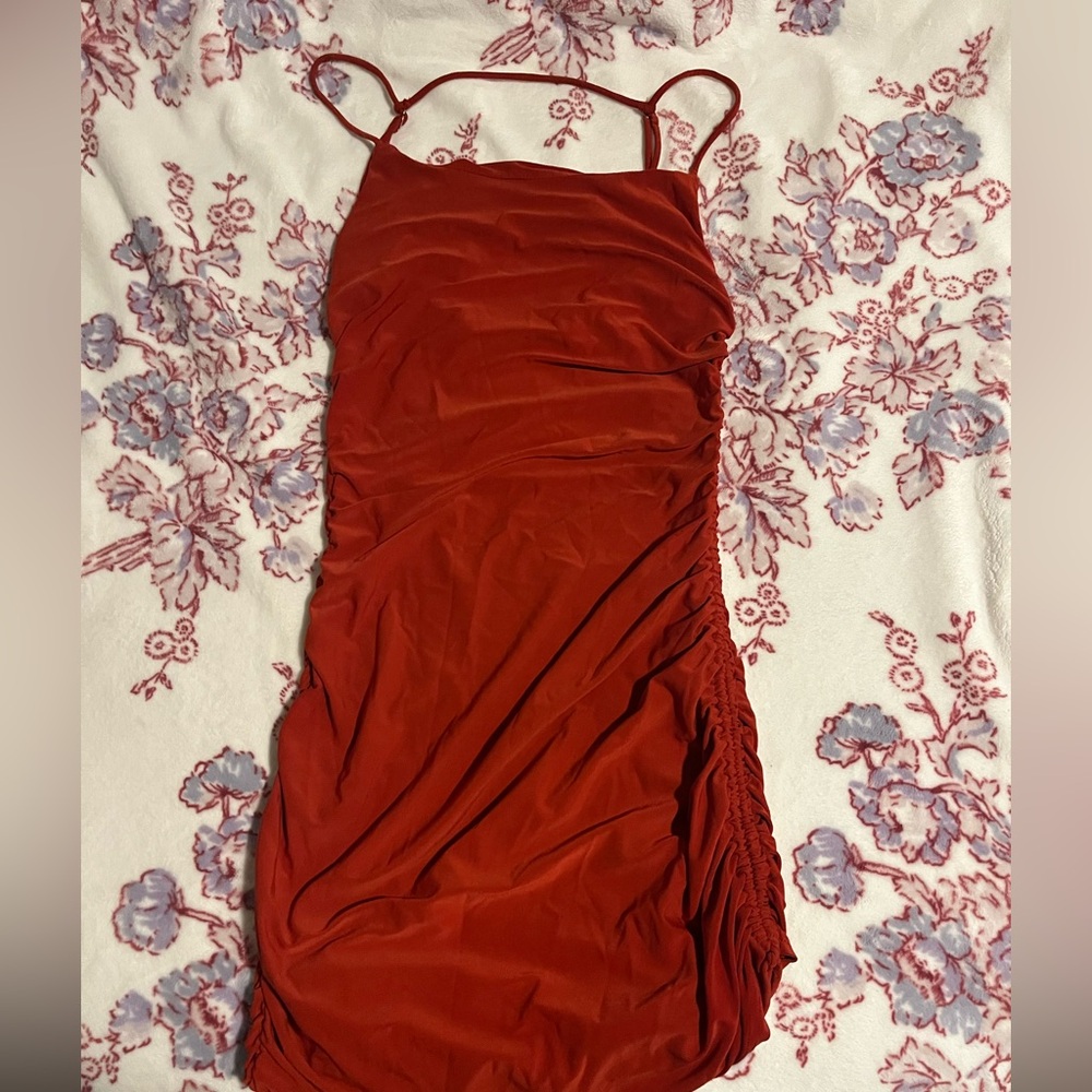 Better Be Red Bodycon Dress Spaghetti Strap Cocktail